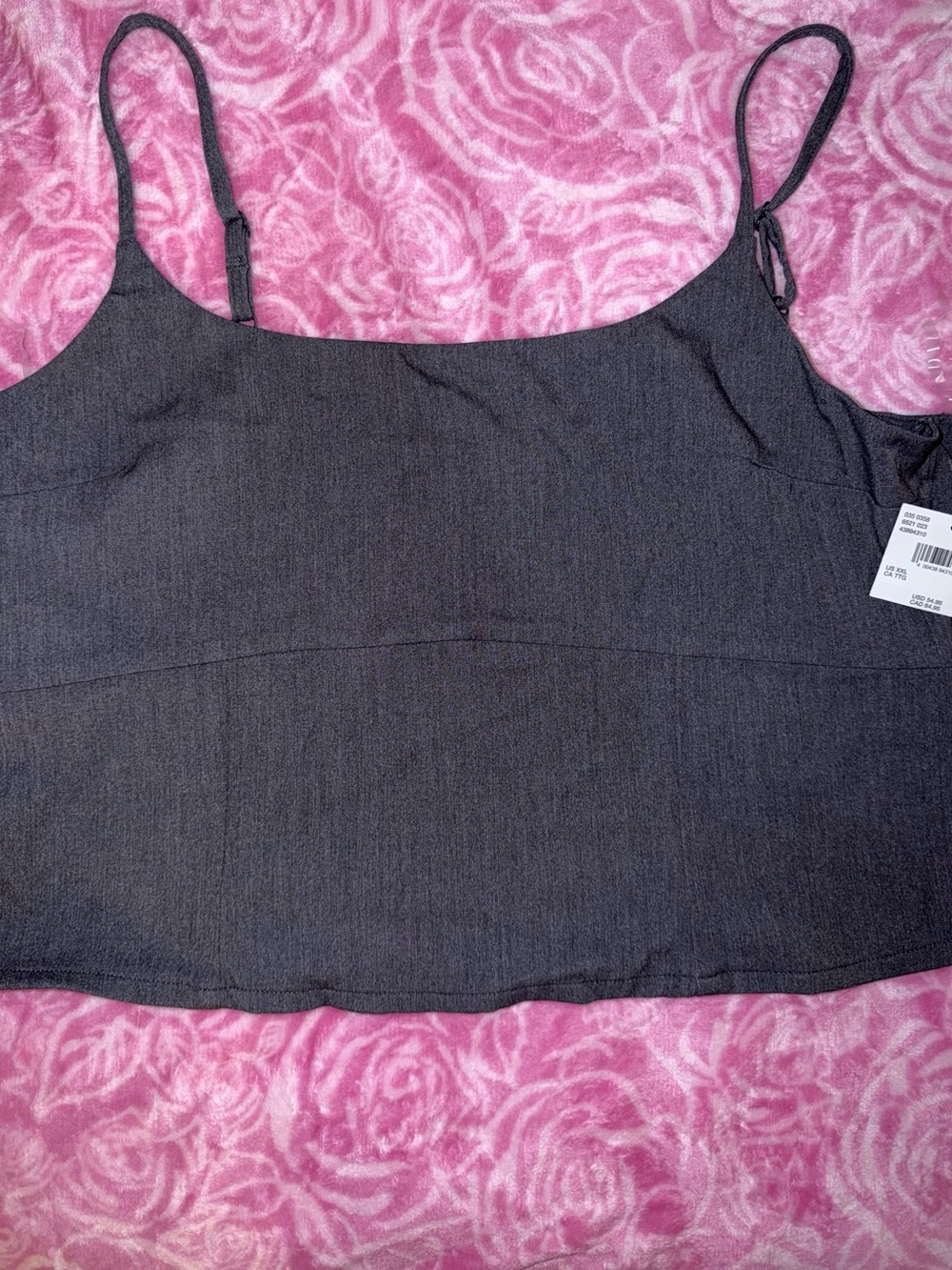 American Eagle Outfitters Black Cropped Cami Tank